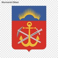 Emblem of  province of Russia vector