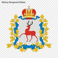 Emblem of  province of Russia vector