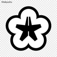 emblema ciudad de Japón vector