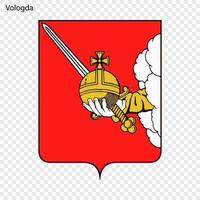 Emblem of Vologda vector
