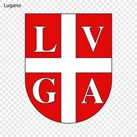 Emblem of Lugano vector