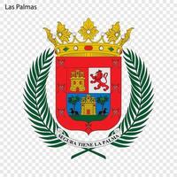 emblema de las palmas . ciudad de España vector