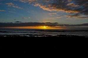 Sunset over the sea photo