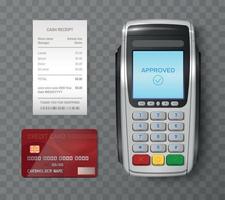 Payment Terminal Transparent Set vector