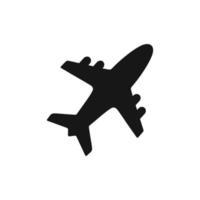 avión icono aislado en blanco antecedentes vector