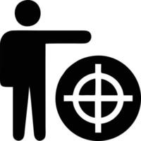 Target focus icon symbol design image, illustration of the success goal icon concept. EPS 10 vector