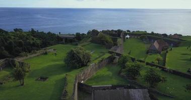 aereo Visualizza di forte Louis delgres, guadalupa video