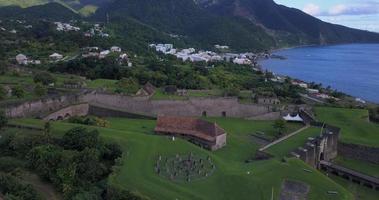 aérien vue de fort Louis delgrés, guadeloupe video