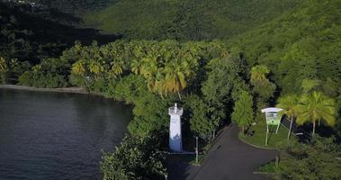 antenn se av grön lagun i guadeloupe video