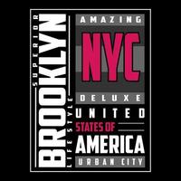 brooklyn texto vector logo tipografía diseño