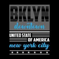 brooklyn texto logotipo, plantilla tipografía diseño vector