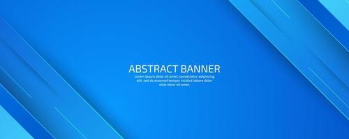 Geometric business style presentation banner design vector