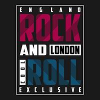 rock and roll text vector design