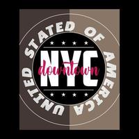 nyc vector text,logo template typography design