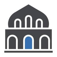 mezquita icono sólido gris azul estilo Ramadán ilustración vector elemento y símbolo Perfecto.