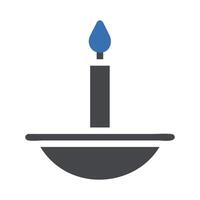 candle icon solid grey blue style ramadan illustration vector element and symbol perfect.