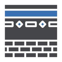 kaaba icono sólido gris azul estilo Ramadán ilustración vector elemento y símbolo Perfecto.