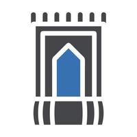 alfombra icono sólido gris azul estilo Ramadán ilustración vector elemento y símbolo Perfecto.