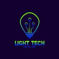 illustration vector graphic of light tech logo template