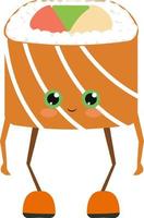 Vector sushi cartoon character illustration. Sushi character illustration vector