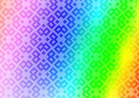 Fondo de vector de arco iris multicolor claro con rectángulos, cuadrados.