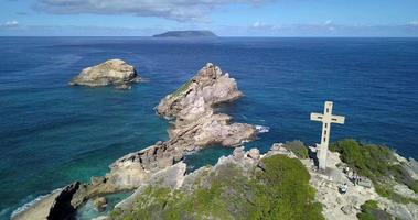 Aerial views of Guadeloupe, Pointe des Chateaux video