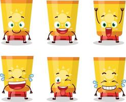 Cartoon character of sun block with smile expression vector