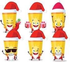 Santa Claus emoticons with sun block cartoon character vector