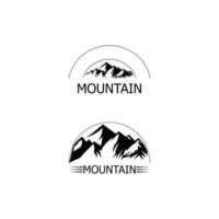 Clásico montaña logo con creativo montaña logo diseño. vector