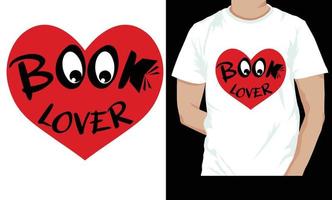 Book lover - hand drawn lettering. vector