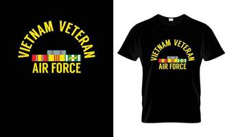 Vietnam Vietnam t-shirt design and Air Force T-shirt design vector