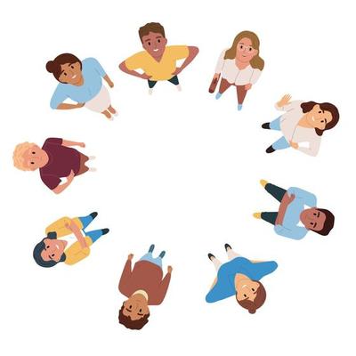 People Top View Composition