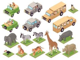 Isometric Photo Safari Set vector