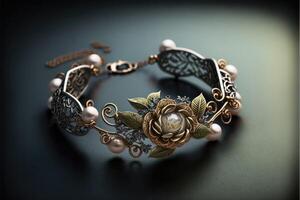 A delicate bracelet adds a touch of luxury to the wrist. photo