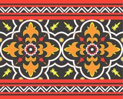 adorno folclórico geométrico ikat. textura de vector étnico tribal. patrón de rayas sin costuras en estilo azteca. figura bordado tribal. indio, escandinavo, gitano, mexicano, patrón popular.