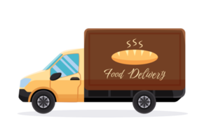 nourriture livraison camion. livraison véhicule png