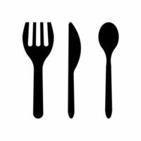 Spoon, fork, knife icon simple illustration. Stock vector. vector