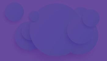 Abstract Purple Overlap Circles Background. Soft Color 3D Paper Circle Banner with Drop Shadows vector