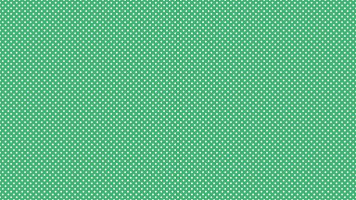 white color polka dots over medium sea green background