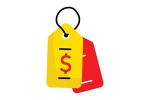 Tag icon illustration. icon related to shopping. Flat icon style. Simple vector design editable