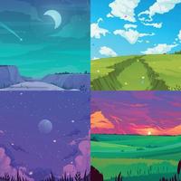 Sky Compositions Set vector