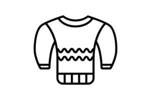 Knitwear icon illustration. icon related to shopping. Line icon style. Simple vector design editable