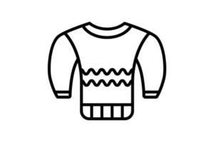 Knitwear icon illustration. icon related to shopping. Line icon style. Simple vector design editable