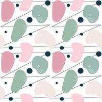 Abstract seamless vector pattern background illustration with hand drawn shapes and doodle elements