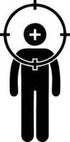 Target focus icon symbol design image, illustration of the success goal icon concept. EPS 10 vector