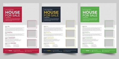 Real Estate Flyer Design Template vector