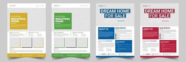 Real Estate Flyer Design Template vector