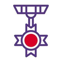 medalla icono duotono estilo duotono rojo púrpura color militar ilustración vector Ejército elemento y símbolo Perfecto.