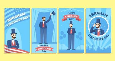Abraham Lincoln's Day Social Media Story vector