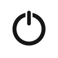 Power icon button isolated on white background vector